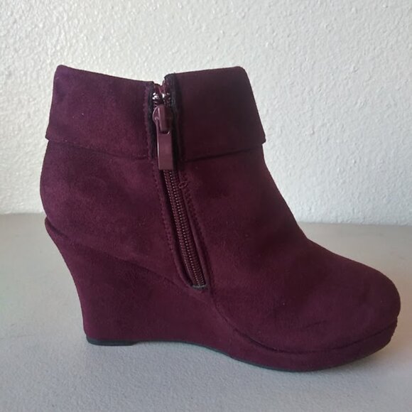 Top Moda Odell women's size 6 Plum color ankle boots - Picture 7 of 13